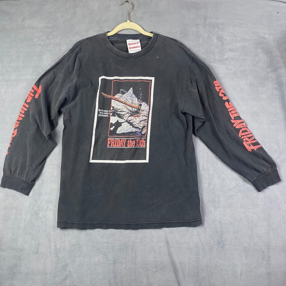 The Hundreds Friday the 13th Long Sleeve T-Shirt Mens Large Black Horror Graphic